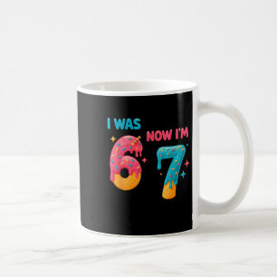 Taza De Café Camiseta de cumpleaños de 7 años Era 6 ahora soy 7