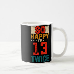 Taza De Café Camiseta de cumpleaños número 13 dos veces Cumplea