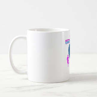 Taza De Café Camiseta de cumpleaños para niña de corazones azul