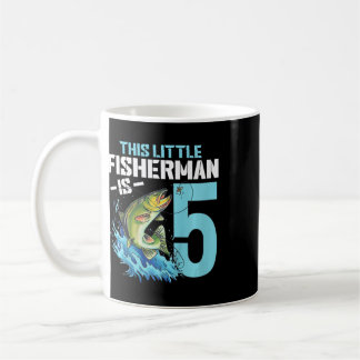 Taza De Café Camiseta de cumpleaños para niños pescando Niño de