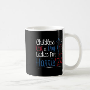 Taza De Café Camiseta De Damas De Perro Gato Para Kamala Harris
