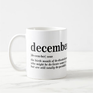 Taza De Café Camiseta de definición de diciembre