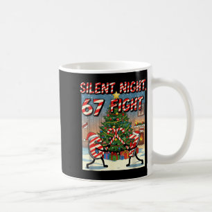 Taza De Café Camiseta de dibujos animados de Navidad Lucha sile
