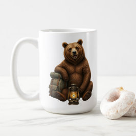 Taza De Café Camiseta de dibujos animados de oso del bosque ado