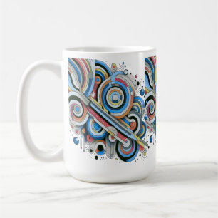 Taza De Café Camiseta de diseño artístico de la paleta arcoiris