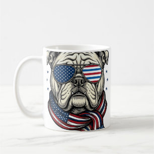 Taza De Café Camiseta de diseño de grabado vintage de bulldog p
