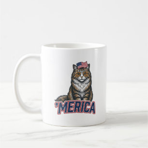 Taza De Café Camiseta de diseño de grabado vintage de gato patr