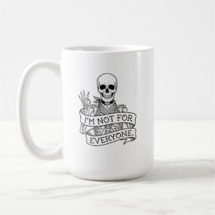 Taza De Café Camiseta de esqueleto con pañuelo, divertida