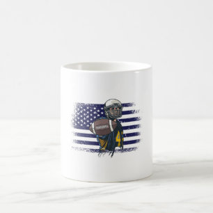 Taza De Café Camiseta de fanático de fútbol americano con bande