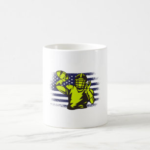 Taza De Café Camiseta de fanático de fútbol americano con bande