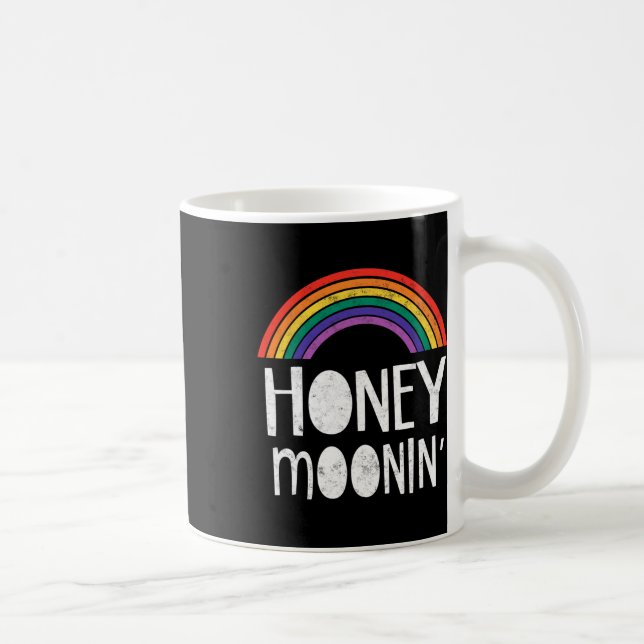 Taza De Café Camiseta de fiesta de boda recién casados gays les (Derecha)