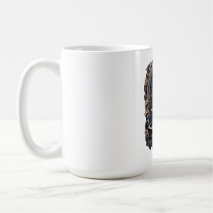 Taza De Café Camiseta de Fuente Barroca Dorada, Premium