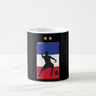 Taza De Café Camiseta de fútbol de Francia Fan de fútbol bander