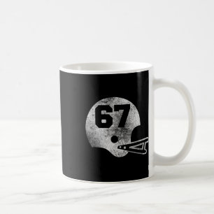 Taza De Café Camiseta de fútbol vintage número 67 número de jug