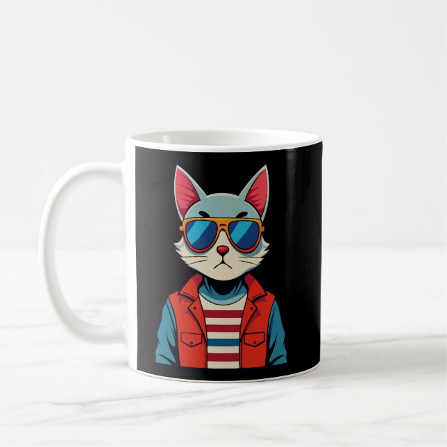 Taza De Café Camiseta de gato (Izquierda)
