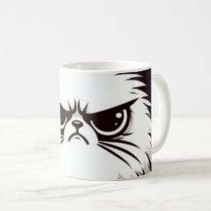 Taza De Café Camiseta de gato enojado divertida 'Hola, no me ha