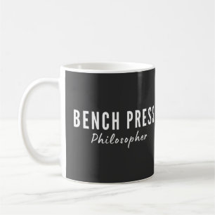 Taza De Café Camiseta de gimnasio Filósofo de Press de Banca
