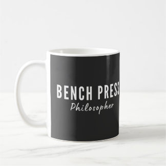 Taza De Café Camiseta de gimnasio Filósofo de Press de Banca