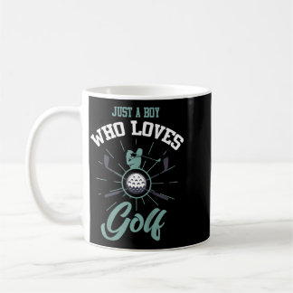 Taza De Café Camiseta de golf Chico jugando golf Dicho divertid