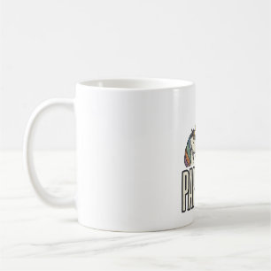 Taza De Café Camiseta de grabado vintage de Papacorn Unicorn Da