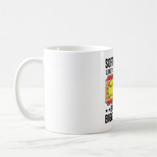 Taza De Café Camiseta de grabado vintage Softball Dad Bigger Ba
