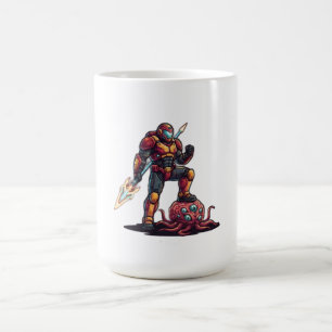 Taza De Café Camiseta de Guerrero de Ciencia Ficción