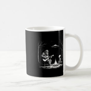 Taza De Café Camiseta de guitarra Bigfoot Campamento Ovni Alien