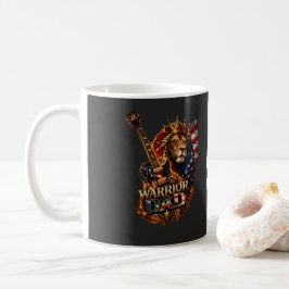 Taza De Café Camiseta de guitarra con bandera estadounidense y 