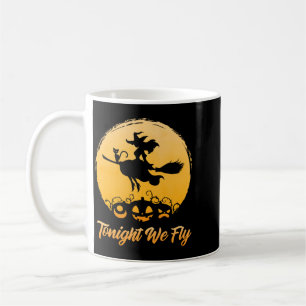 Taza De Café Camiseta de Halloween de Bruja Voladora para Hombr