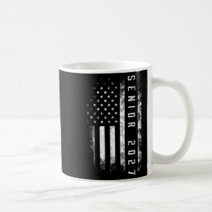 Taza De Café Camiseta de la bandera estadounidense Senior 2027