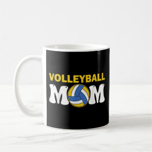 Taza De Café Camiseta de madre de voleibol femenino divertida d
