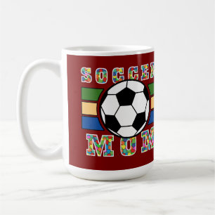 Taza De Café Camiseta de mamá de fútbol
