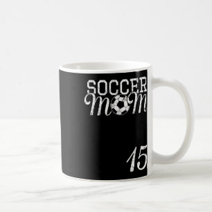 Taza De Café Camiseta de Mamá de Fútbol Número 15 Jugador Favor
