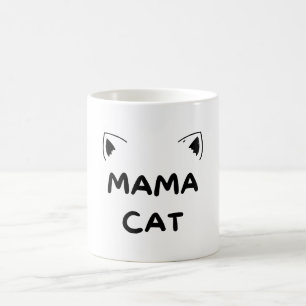 Taza De Café Camiseta de Mamá Gata, Camiseta Divertida de Gato,