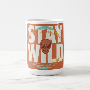 Taza De Café Camiseta de manga larga Stay Wild Skull