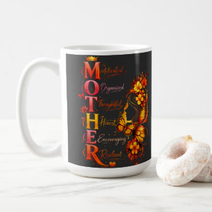 Taza De Café Camiseta de mariposa madre motivada