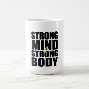 Taza De Café Camiseta de motivación de fitness para mente y cue