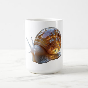 Taza De Café Camiseta de mujer de caracol brillante de vidrio d