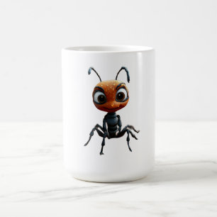 Taza De Café Camiseta De Mujer Hormiga Linda En Hojas De Otoño
