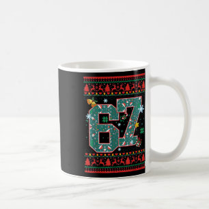 Taza De Café Camiseta de Navidad Retro 67 Seis Siete Meme 