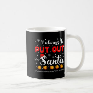 Taza De Café Camiseta de Navidad travieso siempre pongo para Sa