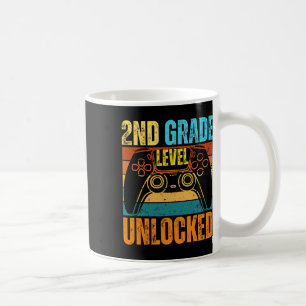 Taza De Café Camiseta de niño jugador desbloqueado nivel 2º gra