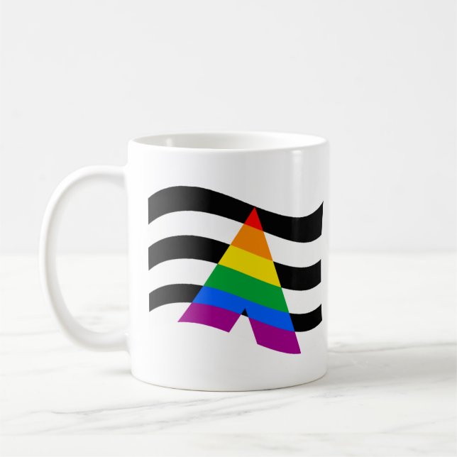 Taza De Café Camiseta de Orgullo Aliado (Izquierda)
