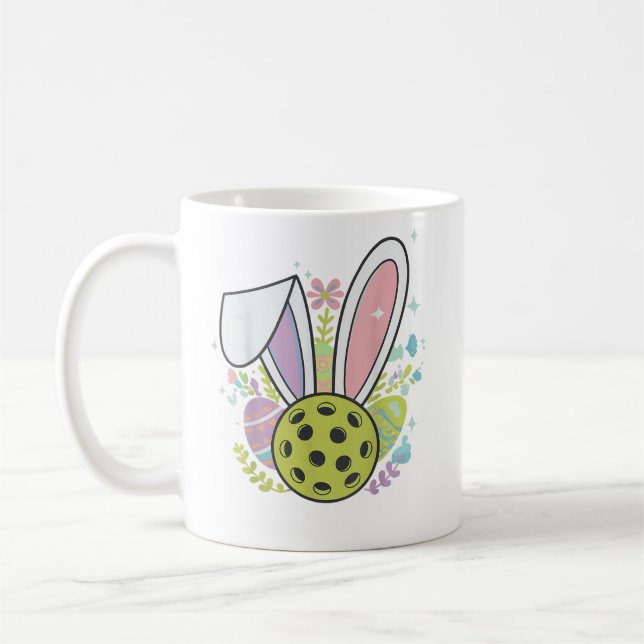 Taza De Café Camiseta de Pascua de Pickleball (Izquierda)