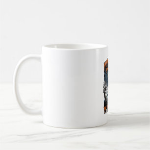Taza De Café Camiseta de perro de Halloween Puppy de cementerio