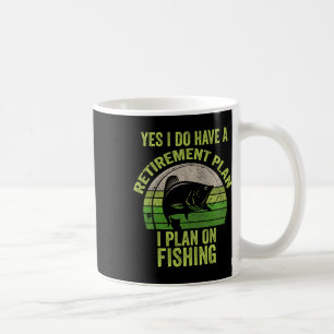 Taza De Café Camiseta De Pesca Graciosa Retirada Para Hombres