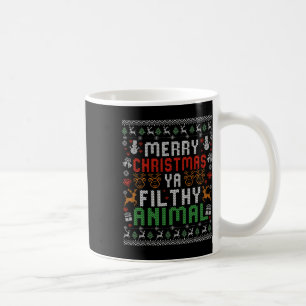 Taza De Café Camiseta de pijama de Navidad Animal Sucio Ya Navi