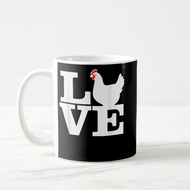 Taza De Café Camiseta de pollo con sandwich charla divertida so (Izquierda)