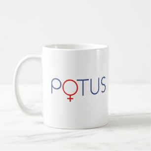 Taza De Café Camiseta de POTUS femenina Señora Presidenta