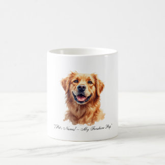 Taza De Café Camiseta de retrato de perro retriever dorado pers